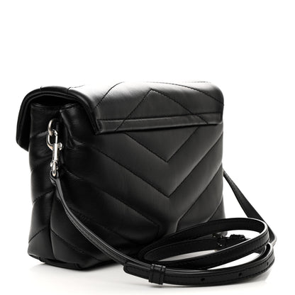Saint Laurent Calfskin Y Quilted Monogram Toy Loulou Crossbody Bag Black 3 of 11