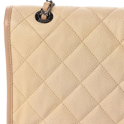 Chanel Caviar Quilted Large French Riviera Flap Beige 10 of 20