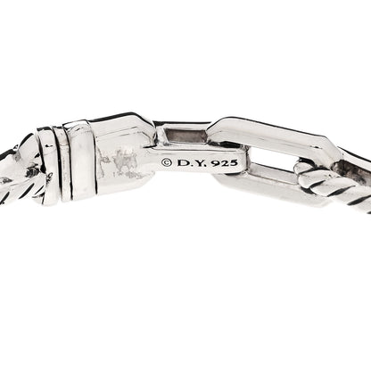 David Yurman Sterling Silver Diamond 7mm Stax Link Bangle Bracelet 3 of 3