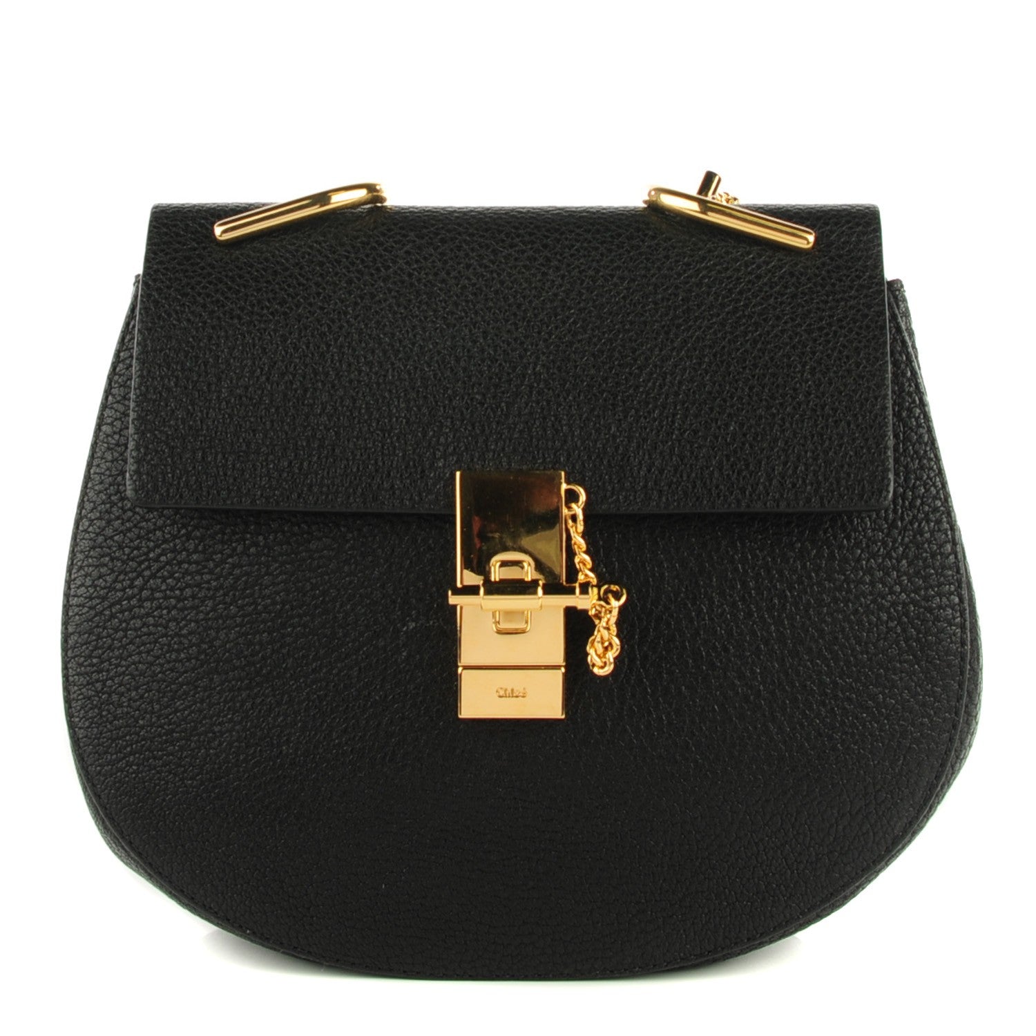 Chloe Grained Lambskin Drew Shoulder Bag Black 1 of 8
