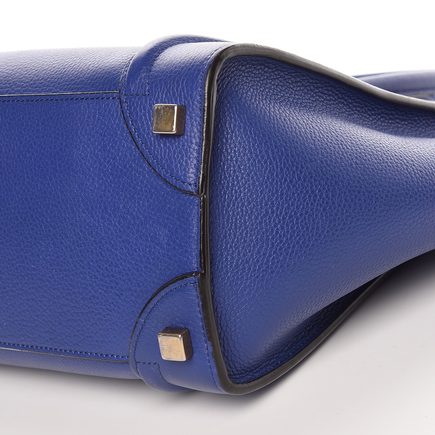 Celine Drummed Calfskin Micro Luggage Indigo 10 of 12