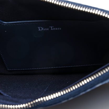 Christian Dior x Denim Tears A5 Oblique Flat Pouch Wristlet Blue 5 of 6