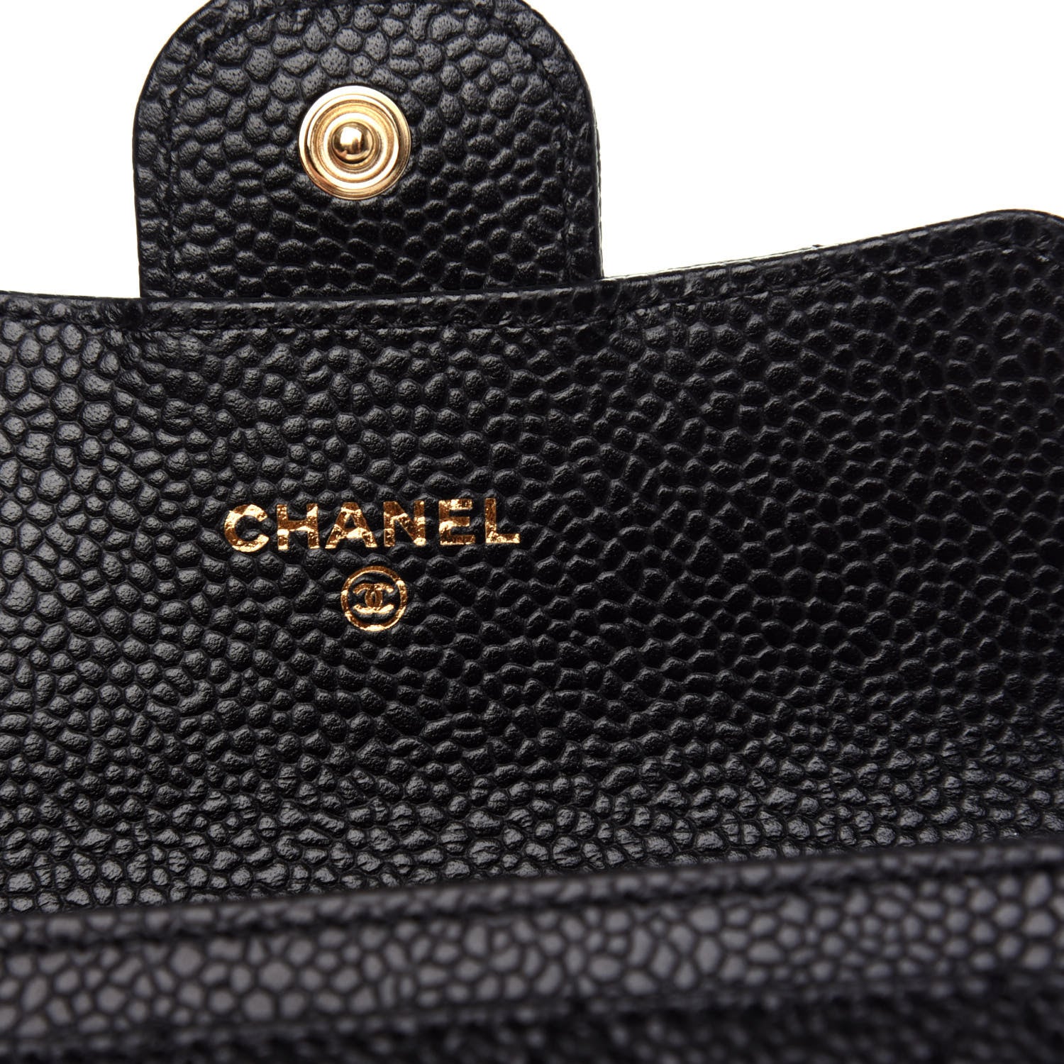 Chanel Caviar Quilted Flap Card Holder Wallet Black 7 of 9
