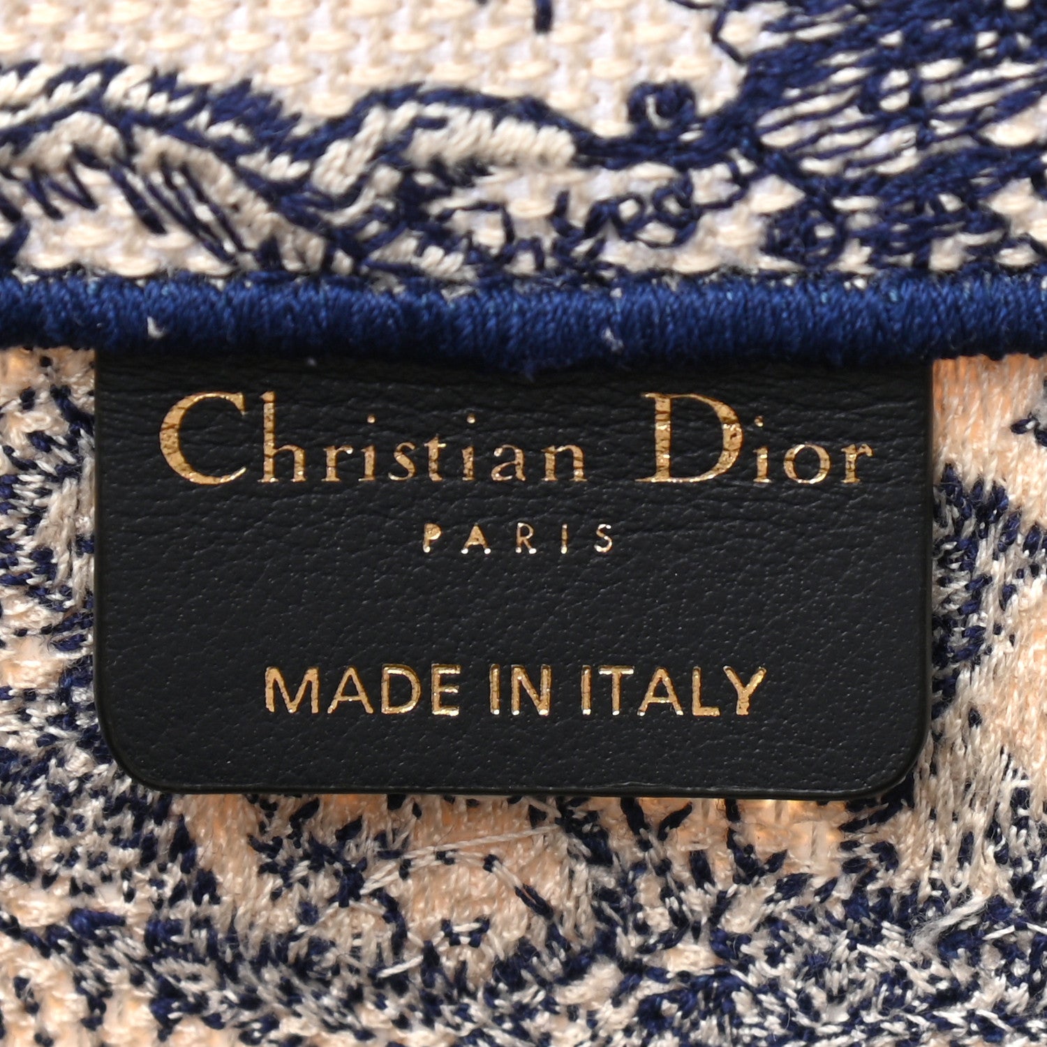 Christian Dior Canvas Embroidered Medium Dioriviera Toile De Jouy Book Tote Blue 6 of 10