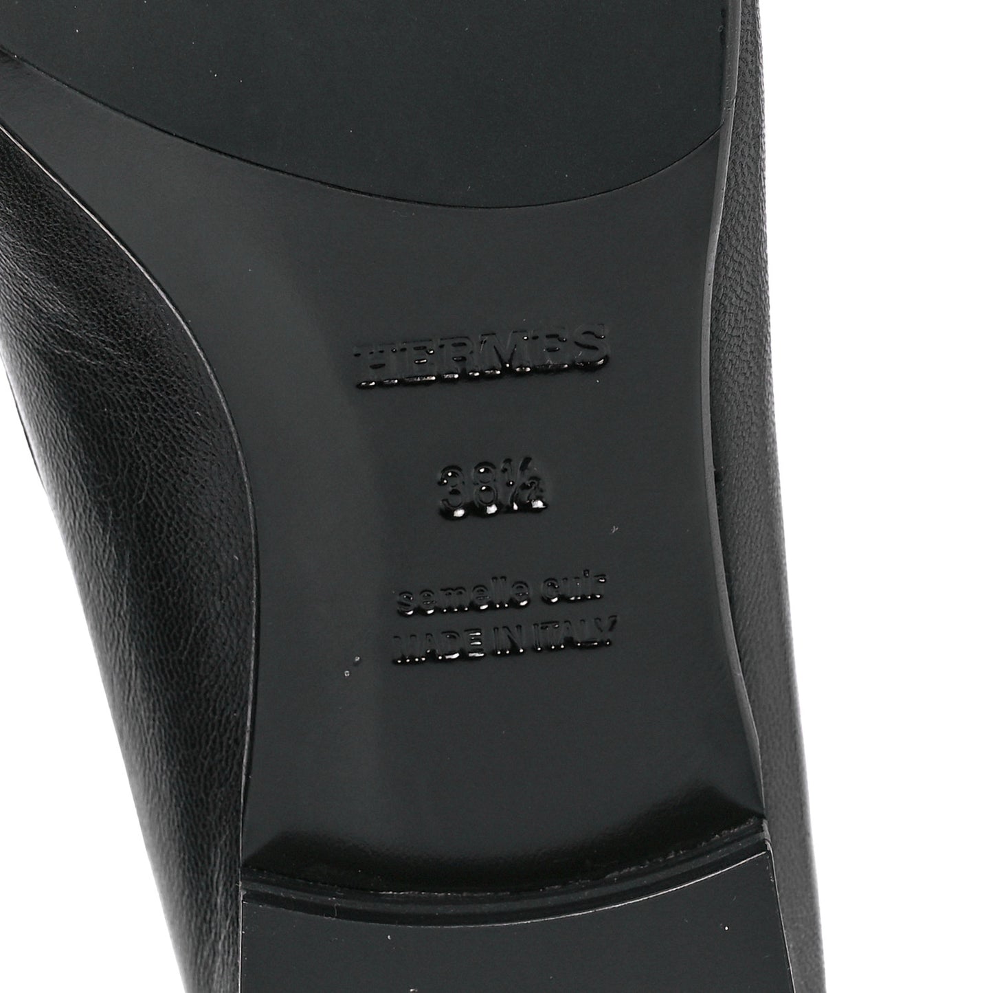 Goatskin Womens Paris Loafers 38.5 Black