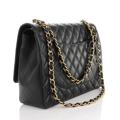 Chanel Caviar Quilted Maxi Double Flap Black 3 of 8