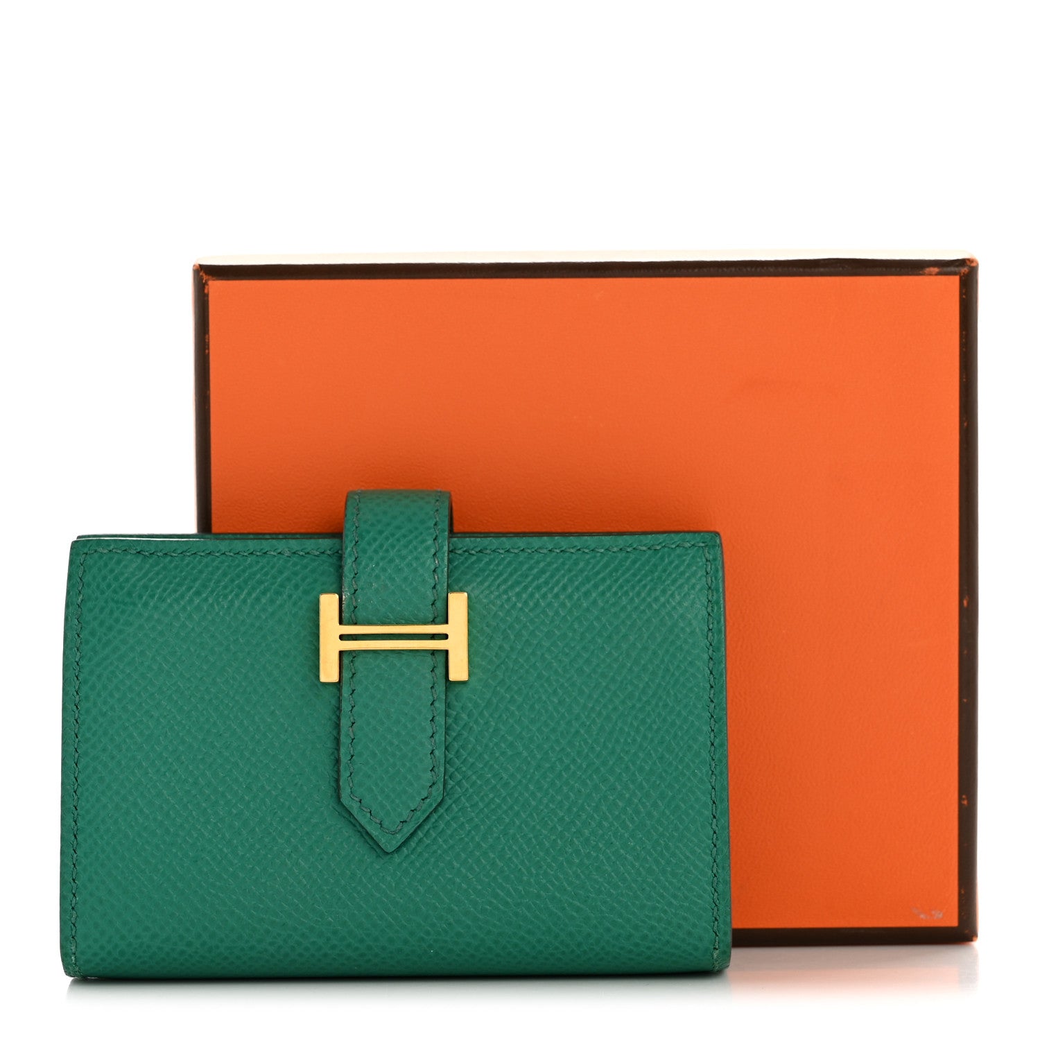 Hermes Epsom Mini Bearn Wallet Vert Jade 11 of 11
