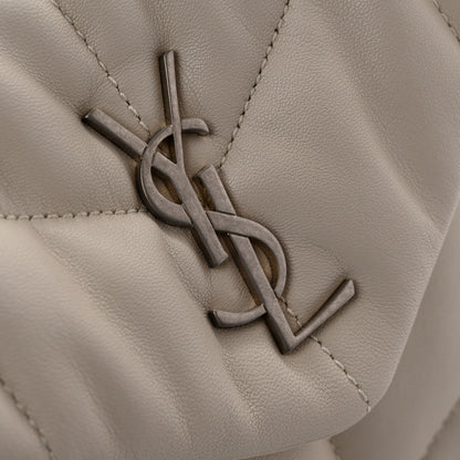 Saint Laurent Lambskin Quilted Toy Loulou Puffer Monogram Chain Satchel Crema Soft 20 of 21