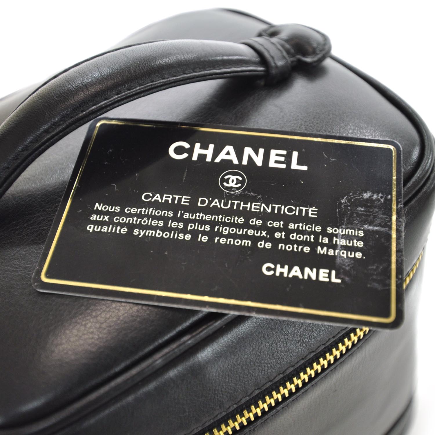 Chanel Lambskin Vanity Cosmetic Bag Black 9 of 10