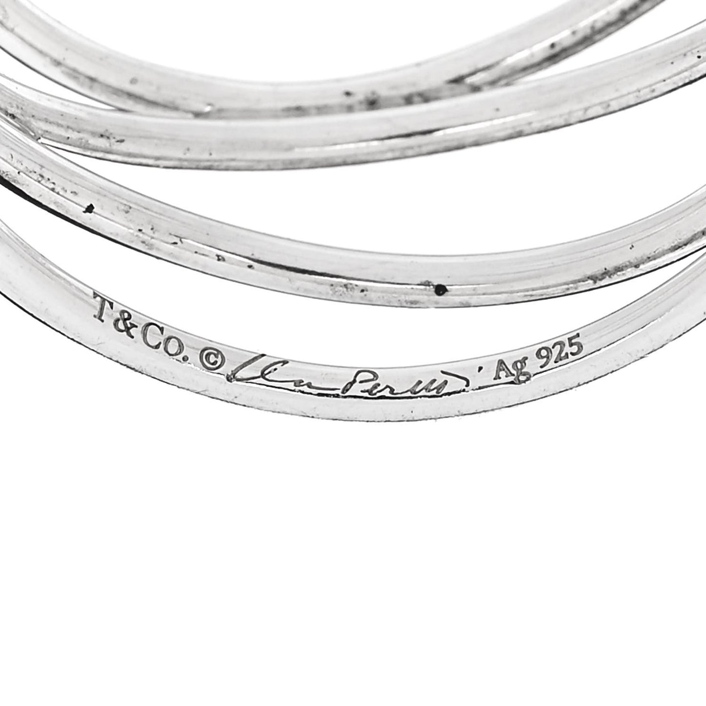 Sterling Silver Elsa Peretti 5 Row Wave Ring 61 9.5
