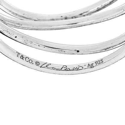 Tiffany Sterling Silver Elsa Peretti 5 Row Wave Ring 61 9.5 4 of 4