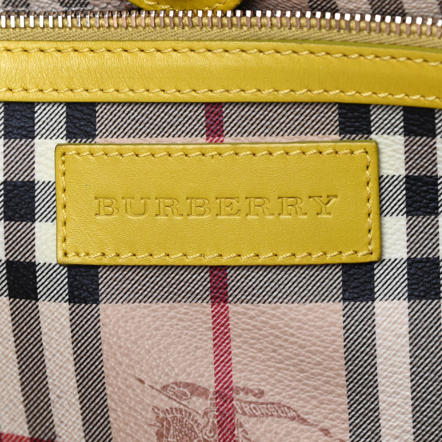 Burberry House Check Small Canterbury Tote Yellow 880253