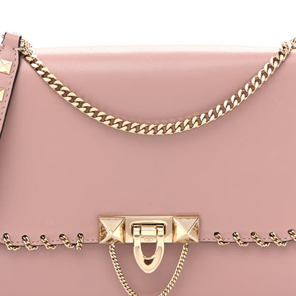 Valentino Garavani Vitello Groumette Small Rockstud Demilune Shoulder Bag Lipstick 7 of 9