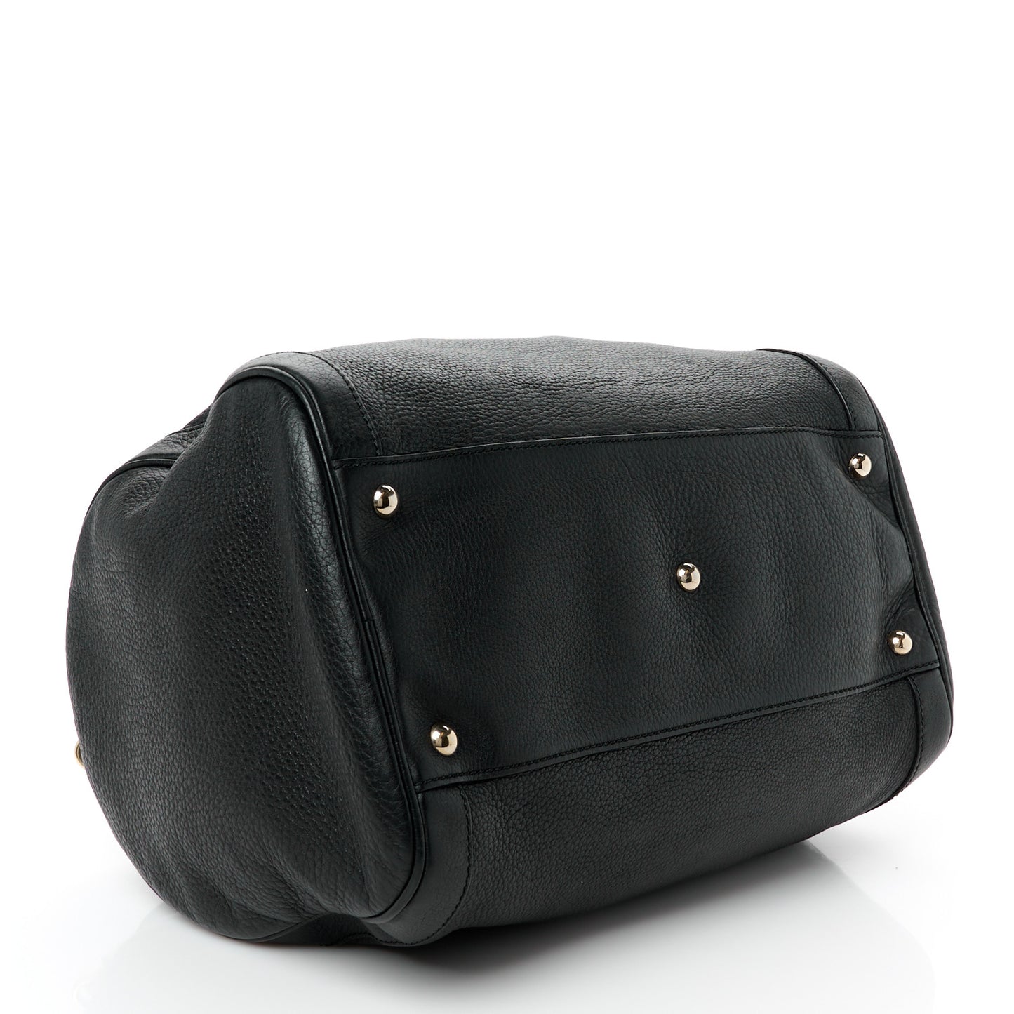 Pebbled Calfskin Medium Soho Boston Black
