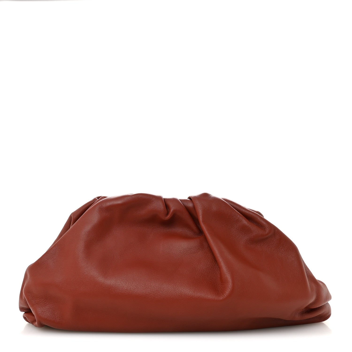 Bottega Veneta Smooth Butter Calf The Pouch Oversized Clutch Rust 1 of 10