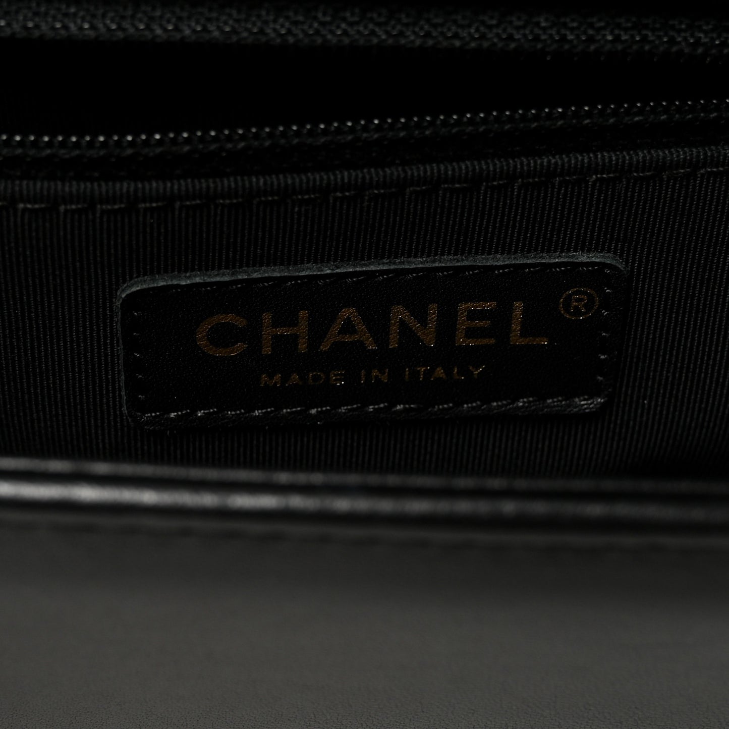 Lambskin Quilted Large Boy Flap Black