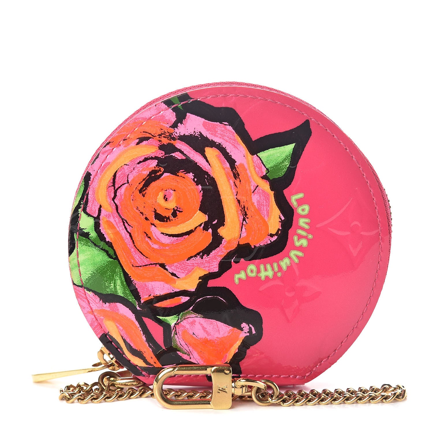 Louis Vuitton Vernis Roses Chapeau Coin Purse Rose Pop 1 of 6