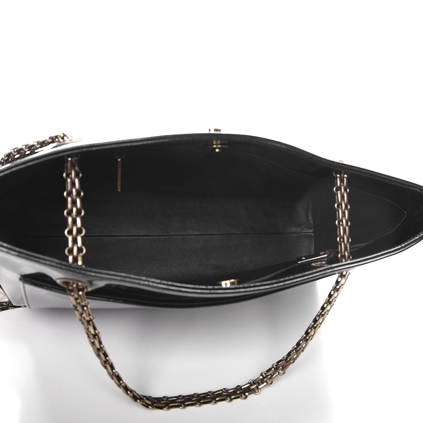 Patent Mademoiselle Tote Black