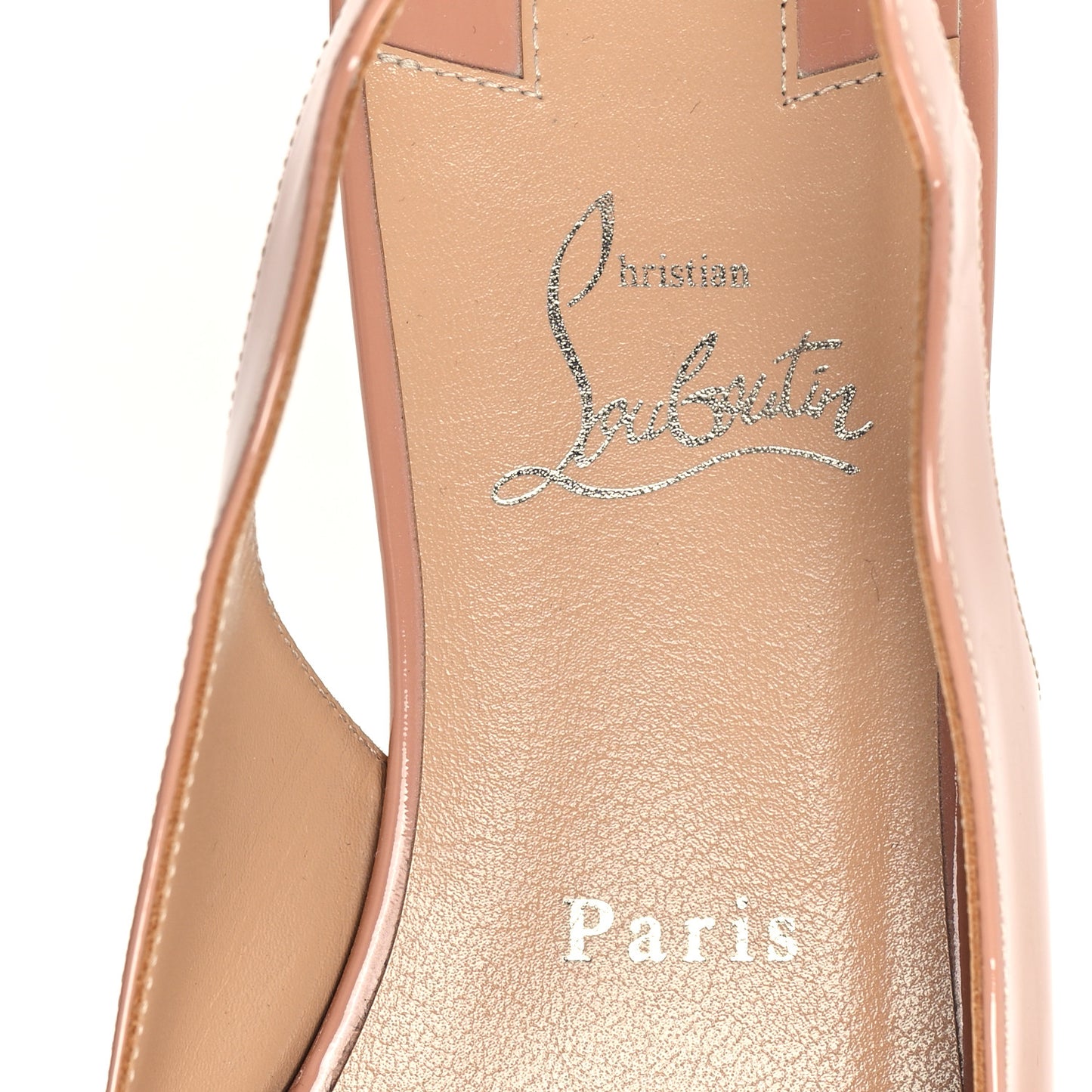 Patent Hot Chickita Slingback Flats 38.5 Nude