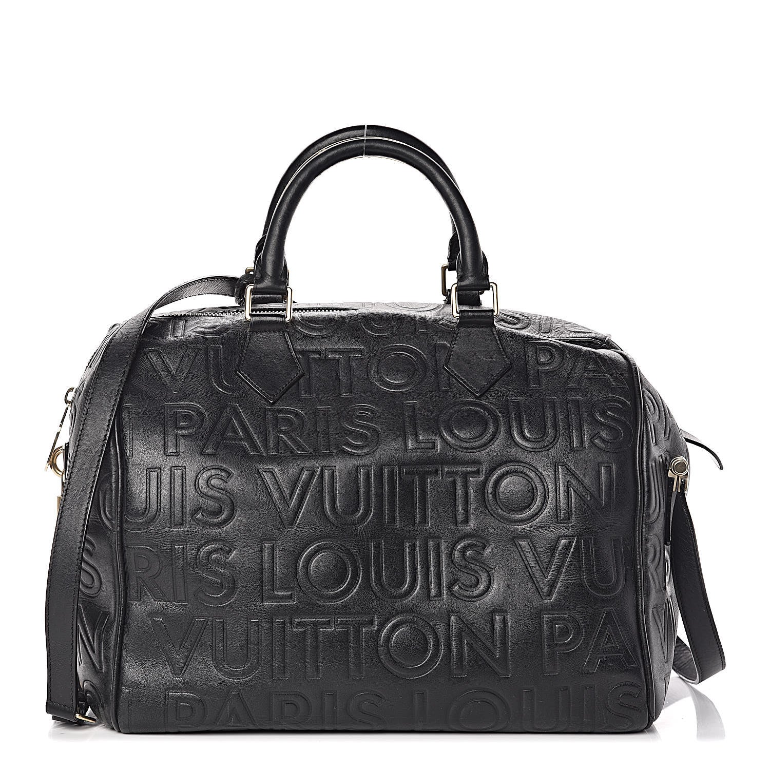 Louis Vuitton Calfskin Embossed Speedy Cube 30 Black 1 of 12