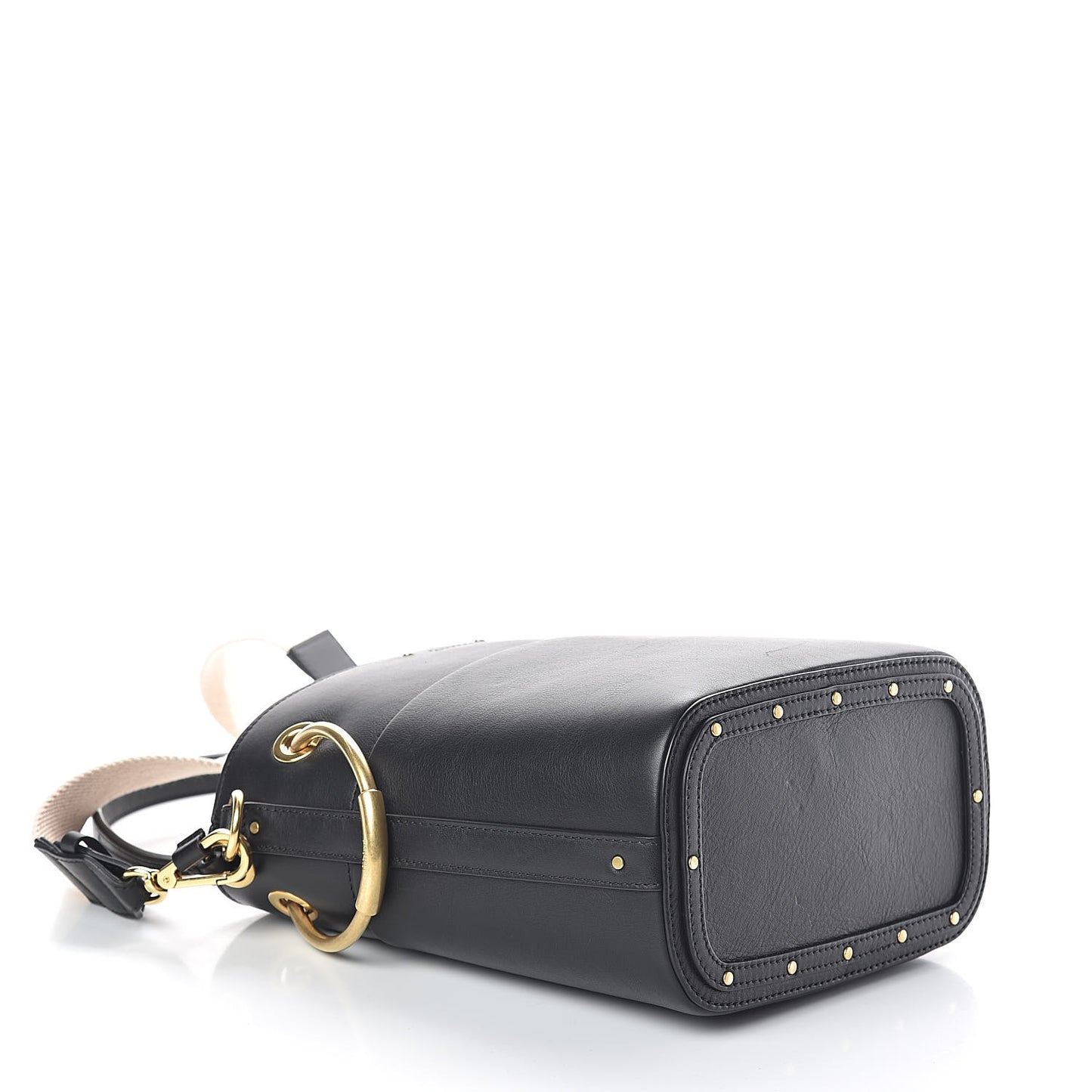 Smooth Calfskin Small Roy Bucket Bag Black