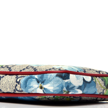 Gucci GG Supreme Monogram Blooms Mini Chain Bag Beige Blue Navy Hibiscus Red 9 of 9