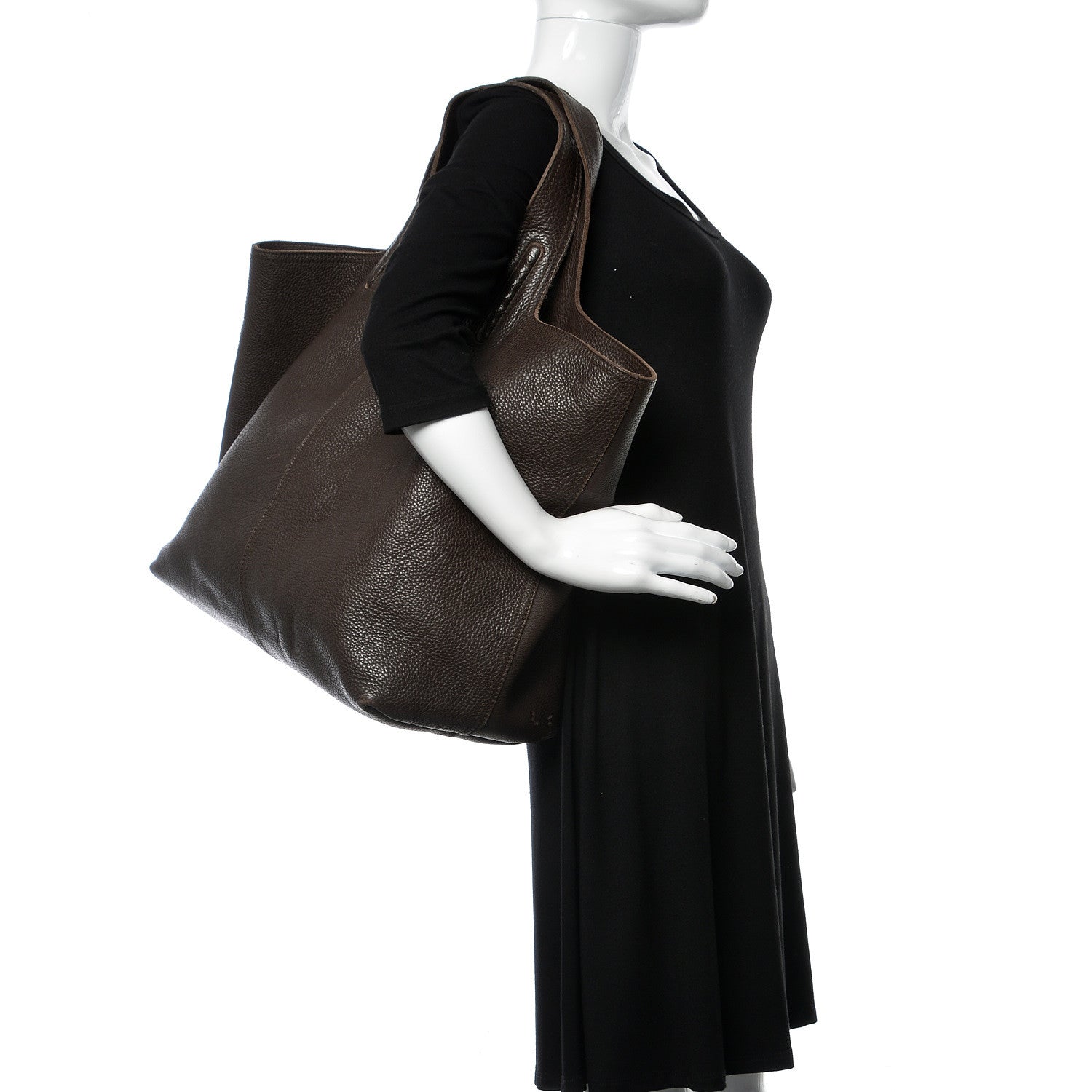 Bottega Veneta Grained Calfskin Tote Ebano 2 of 15