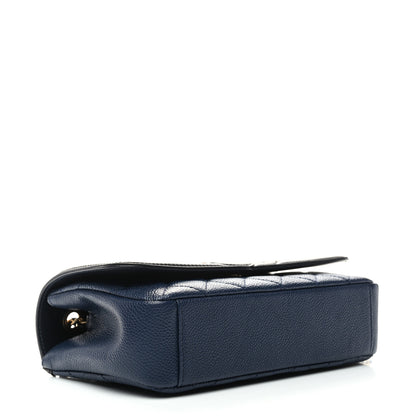 Chanel Caviar Quilted Small CC Filigree Flap Navy Black 8 of 10