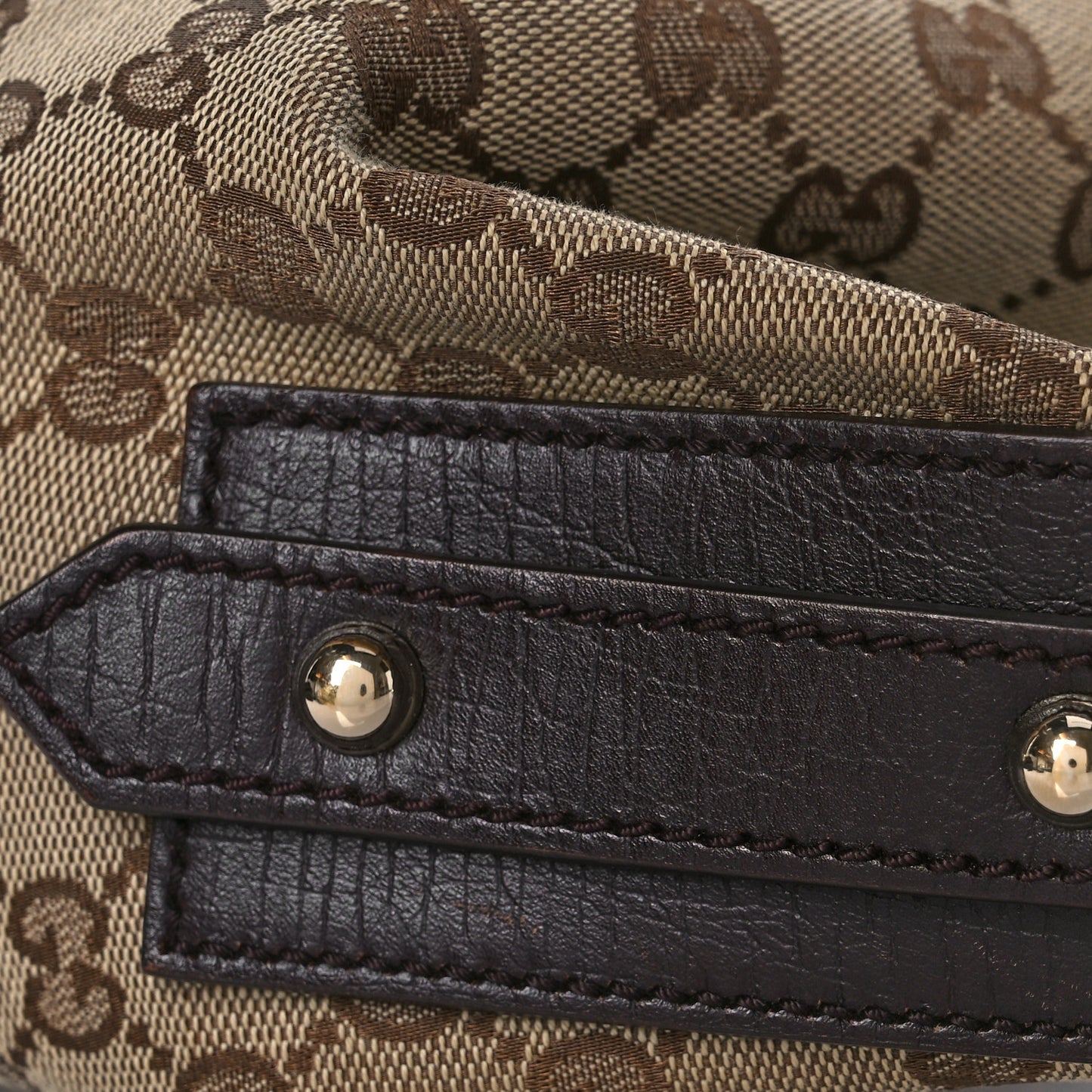 Monogram Medium Horsebit Chain Hobo Dark Brown