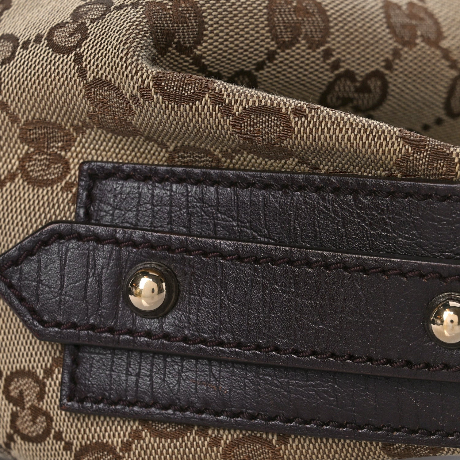 Gucci Monogram Medium Horsebit Chain Hobo Dark Brown 10 of 13