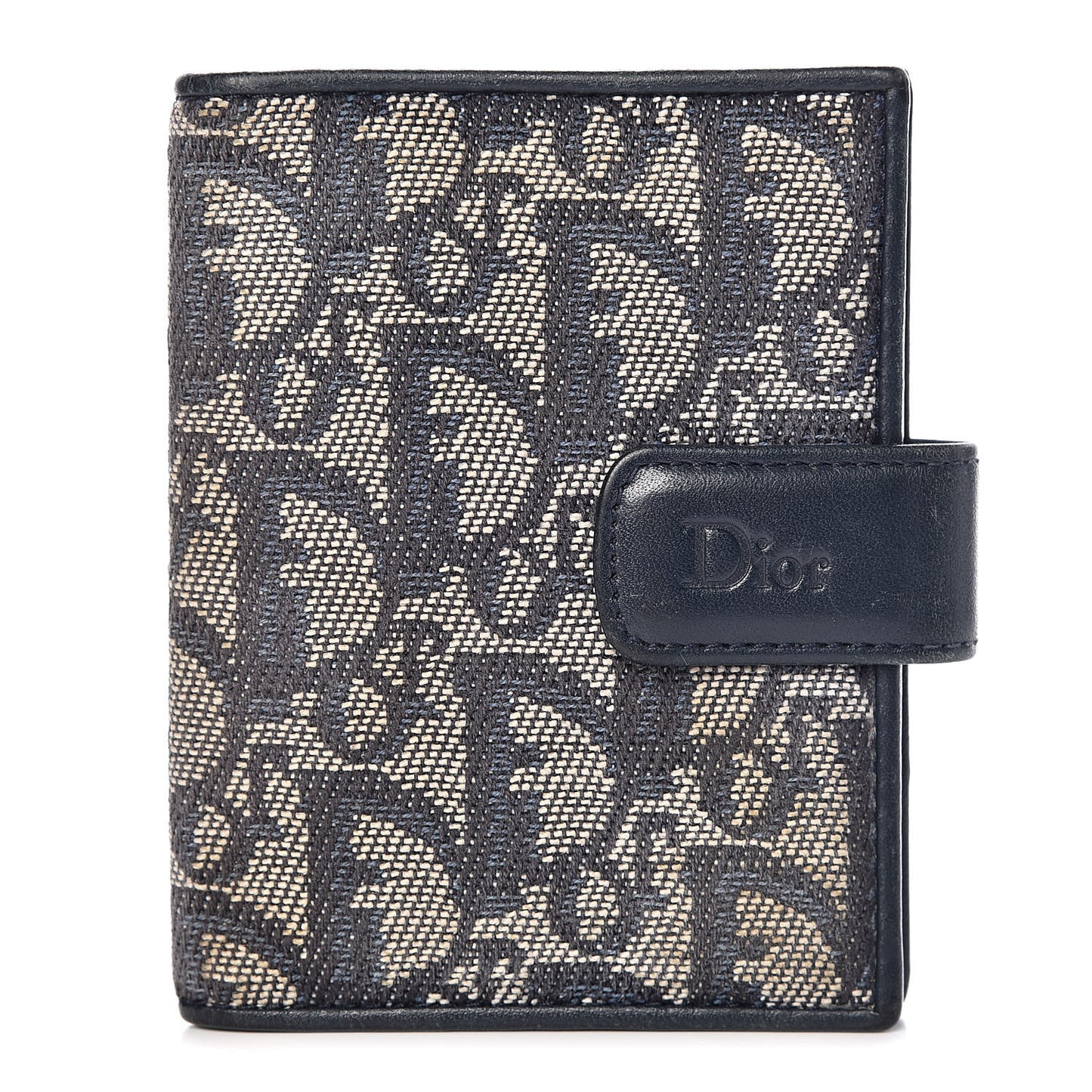 Monogram Compact Wallet Navy