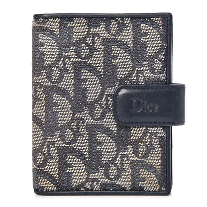 Christian Dior Monogram Compact Wallet Navy 1 of 7