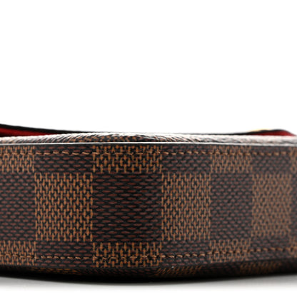 Louis Vuitton Damier Ebene Pochette Felicie Chain Wallet 9 of 13