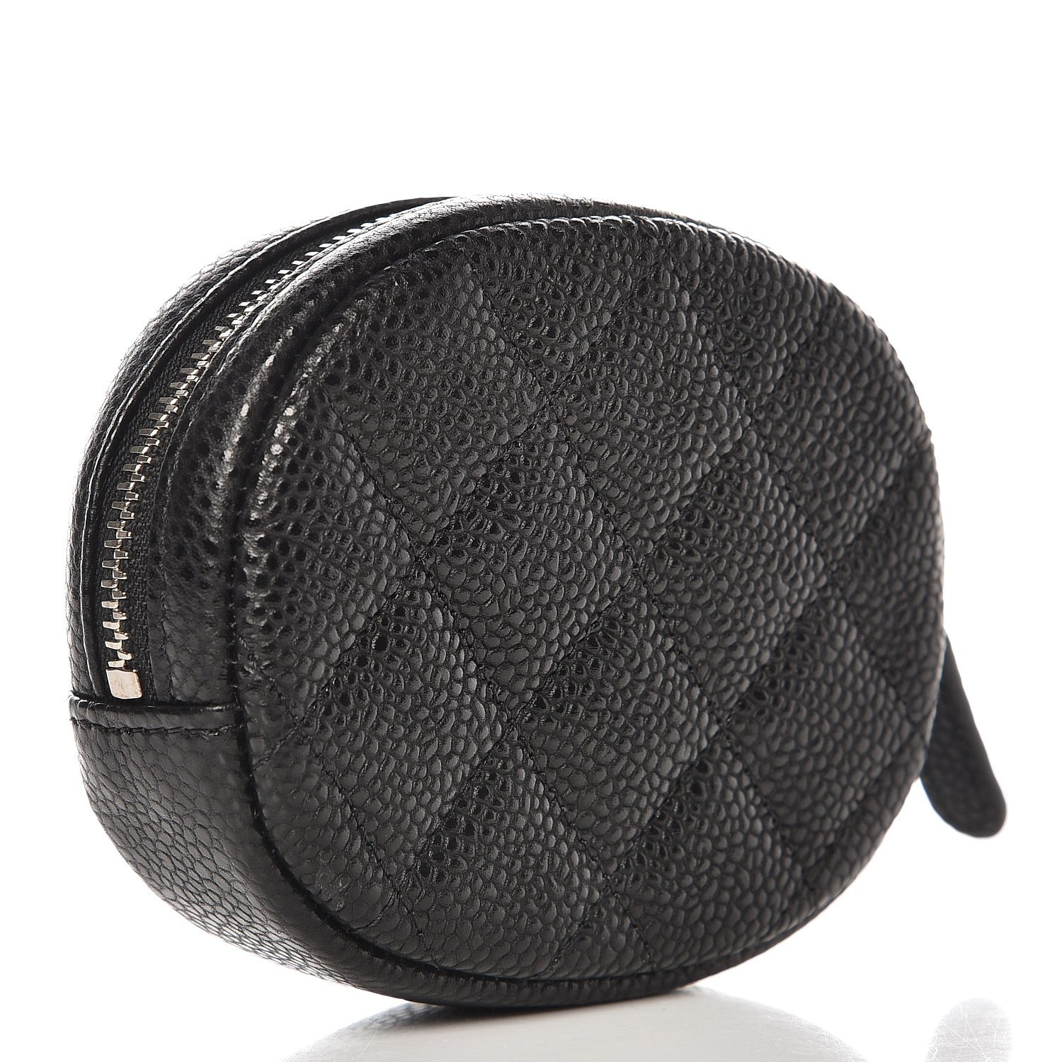 Chanel Caviar Quilted Zip Around Classic Coin Purse Black 3 of 9