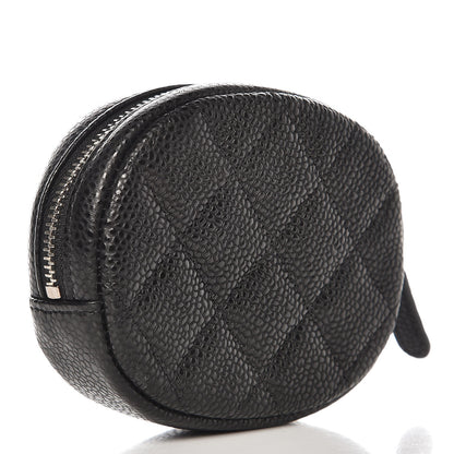 Chanel Caviar Quilted Zip Around Classic Coin Purse Black 3 of 9