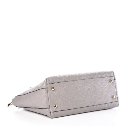 Burberry Signature Grain Calfskin Medium Welburn Tote Pale Grey 4 of 10