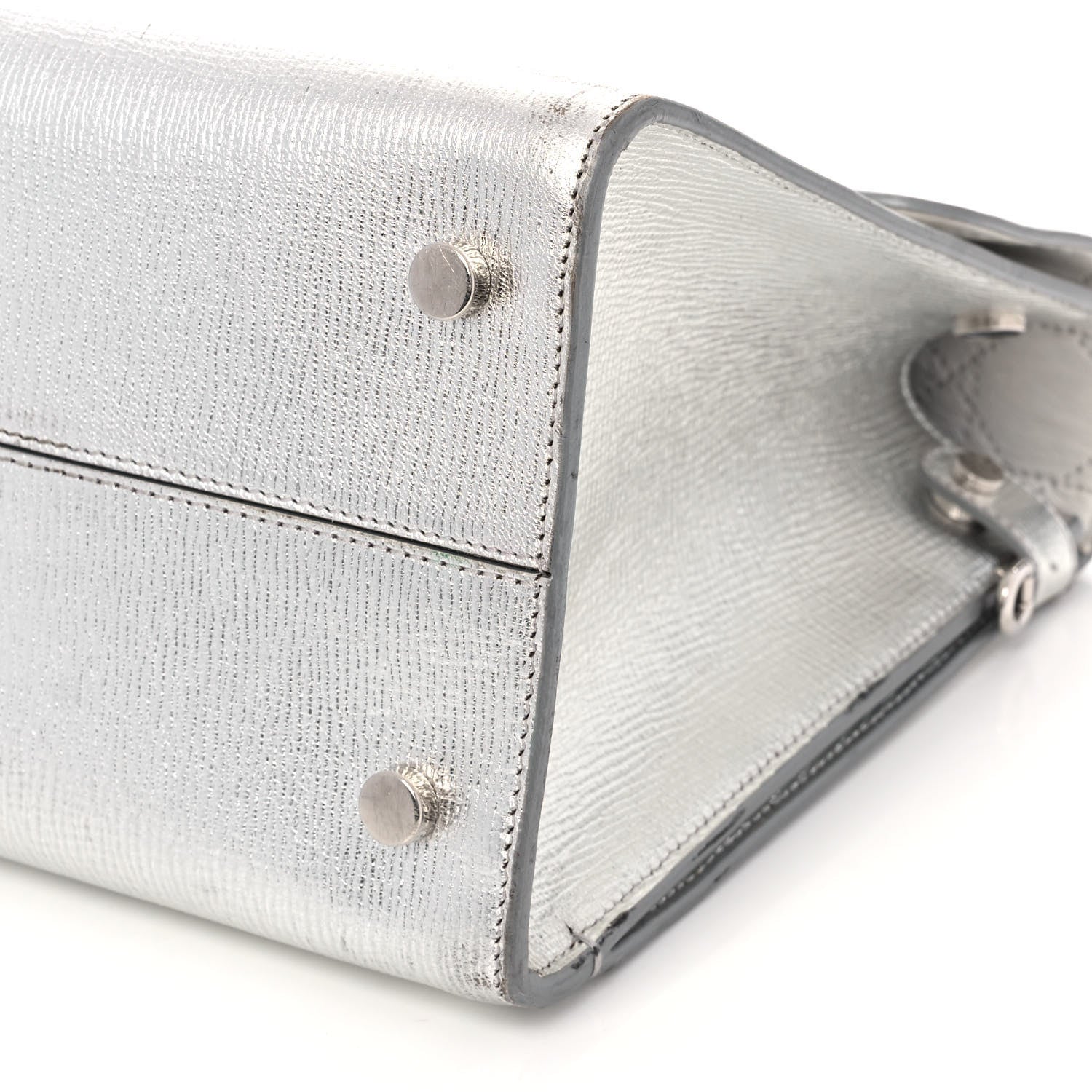 Christian Dior Metallic Goatskin Medium Diorever Flap Silver 9 of 13