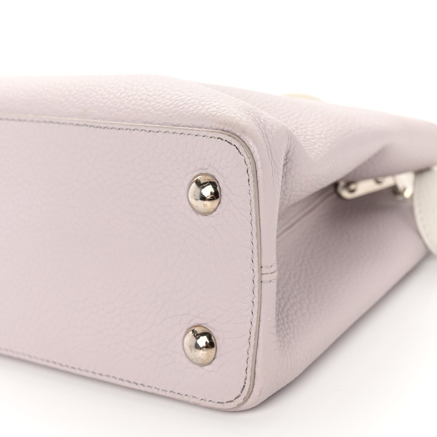 Louis Vuitton Taurillon Capucines PM Brume Olympe Blue White 9 of 9