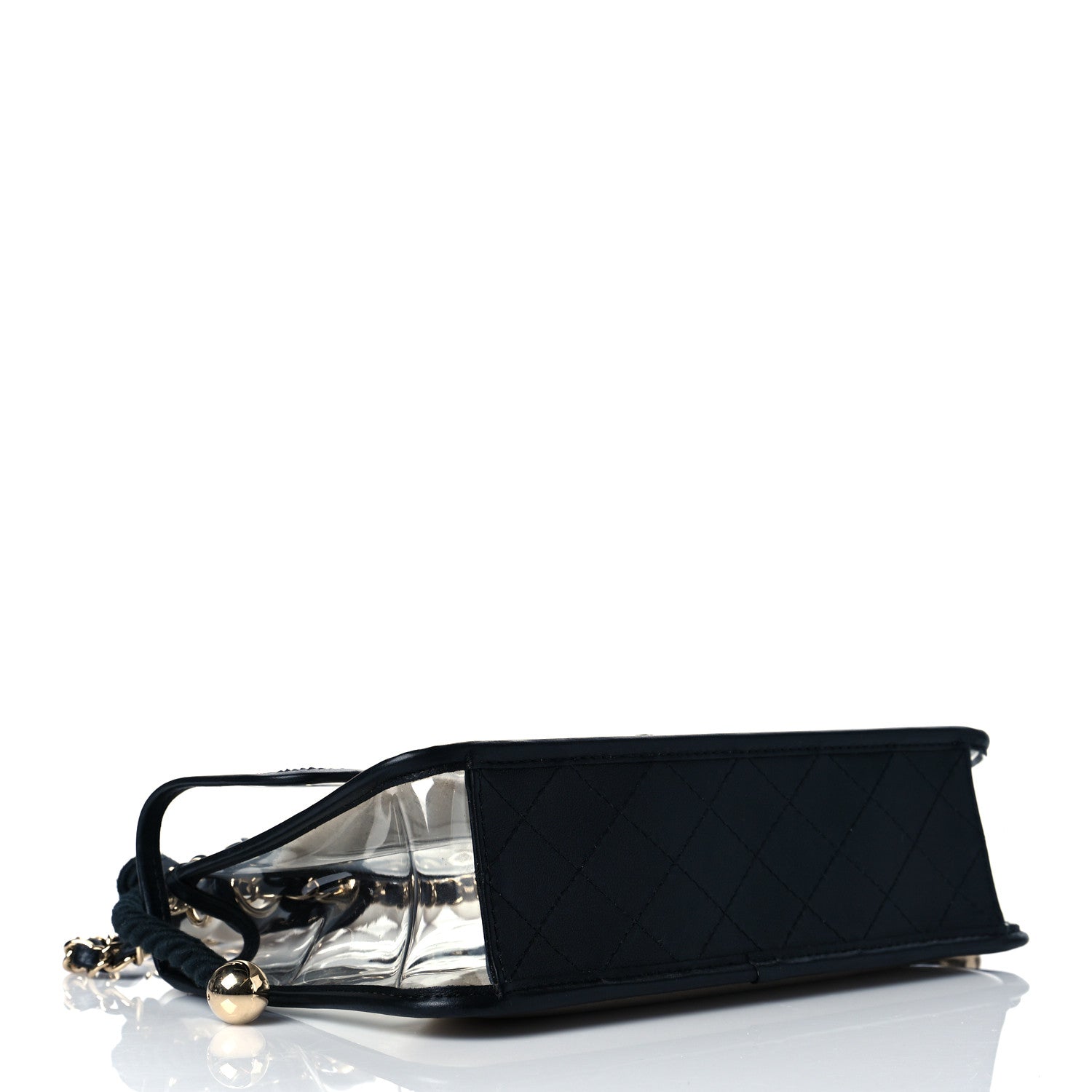Chanel Lambskin PVC Sand By The Sea Flap With Pearl Strap Black 4 of 10