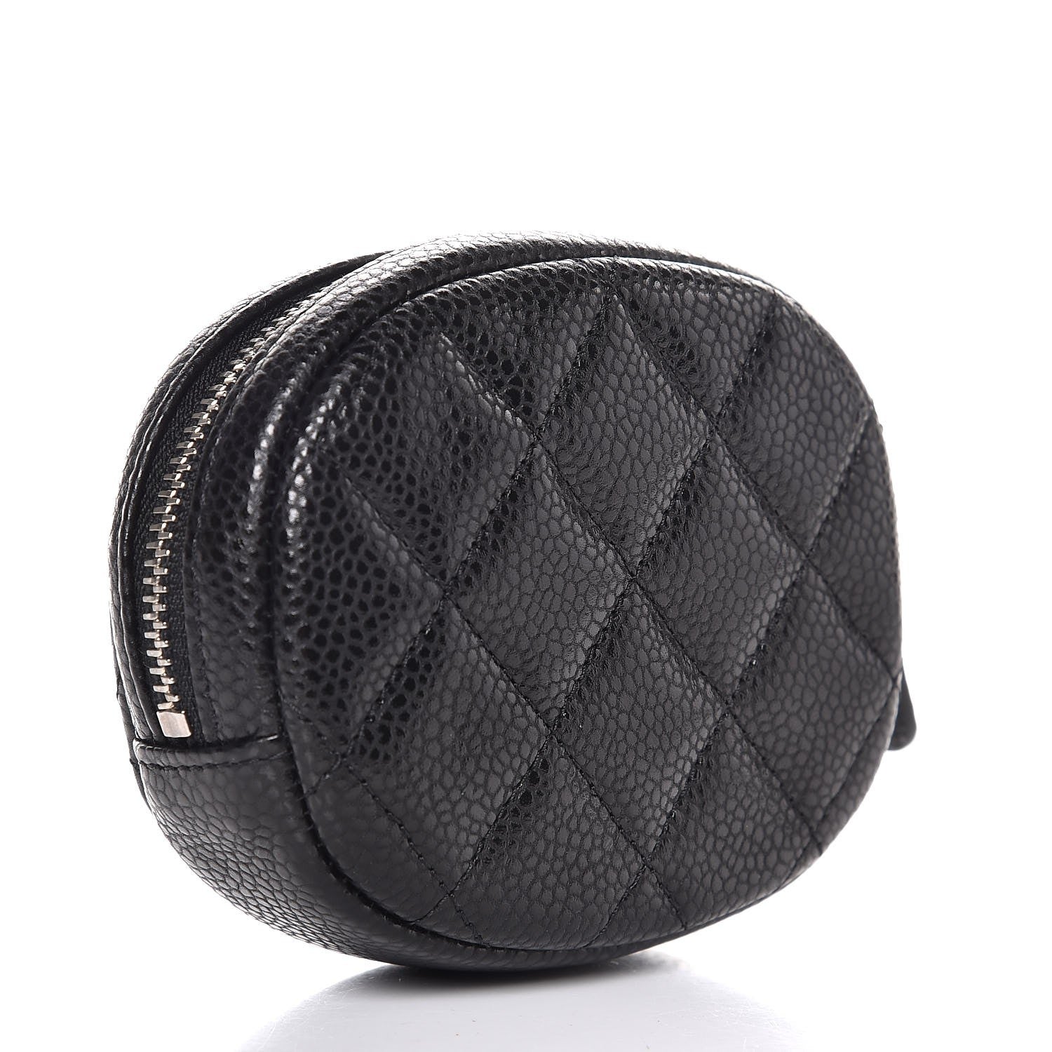 Chanel Caviar Quilted Zip Around Classic Coin Purse Black 3 of 7