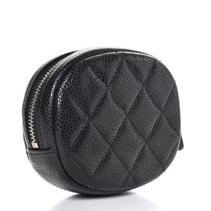 Chanel Caviar Quilted Zip Around Classic Coin Purse Black 3 of 7