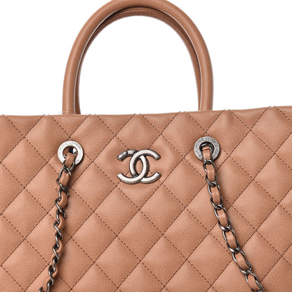 Chanel Caviar Quilted Large Coco Handle Shopping Tote Beige 10 of 10