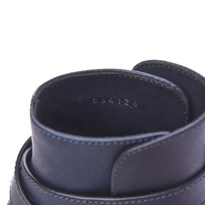 Chanel Calfskin Suede Cap Toe CC Short Boots 36 Navy Black 7 of 12