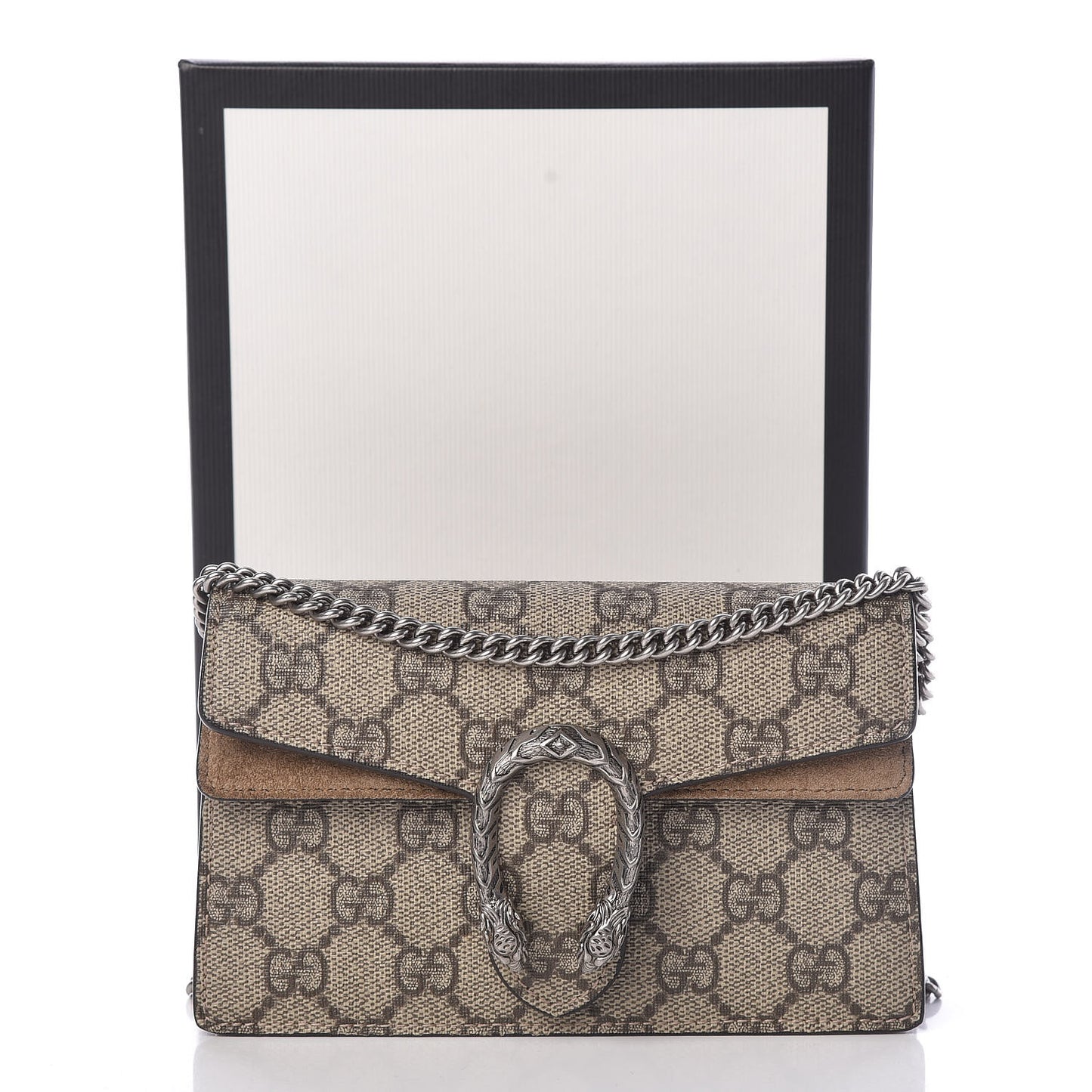 GG Supreme Monogram Super Mini Dionysus Shoulder Bag Taupe