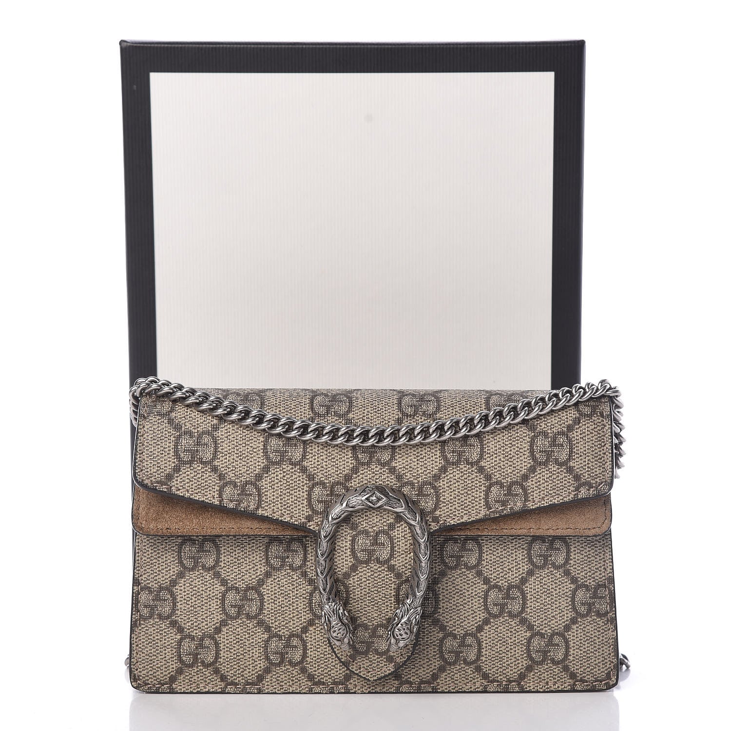 Gucci GG Supreme Monogram Super Mini Dionysus Shoulder Bag Taupe 10 of 10