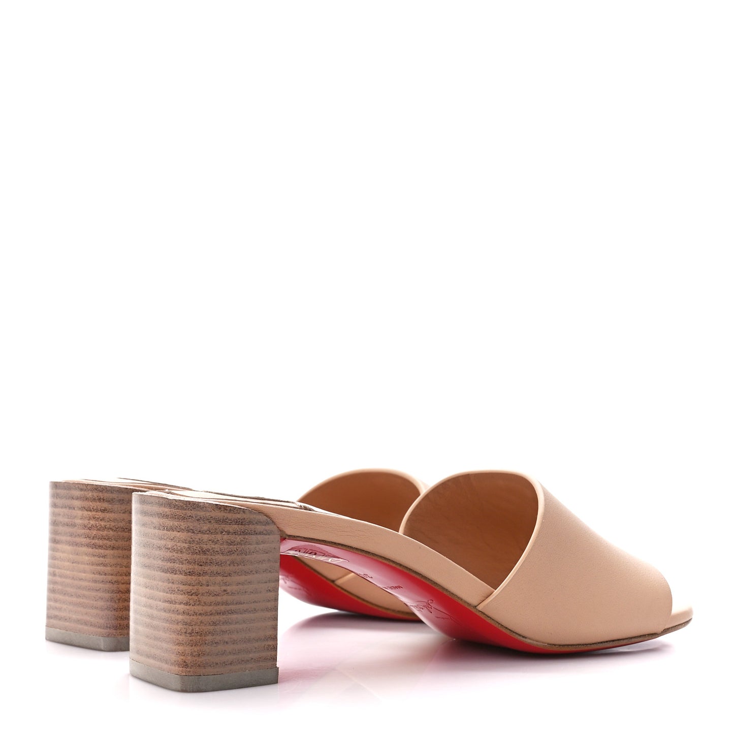 Calfskin Logo Embossed So CL 55 Mule 36.5 Leche Scuro