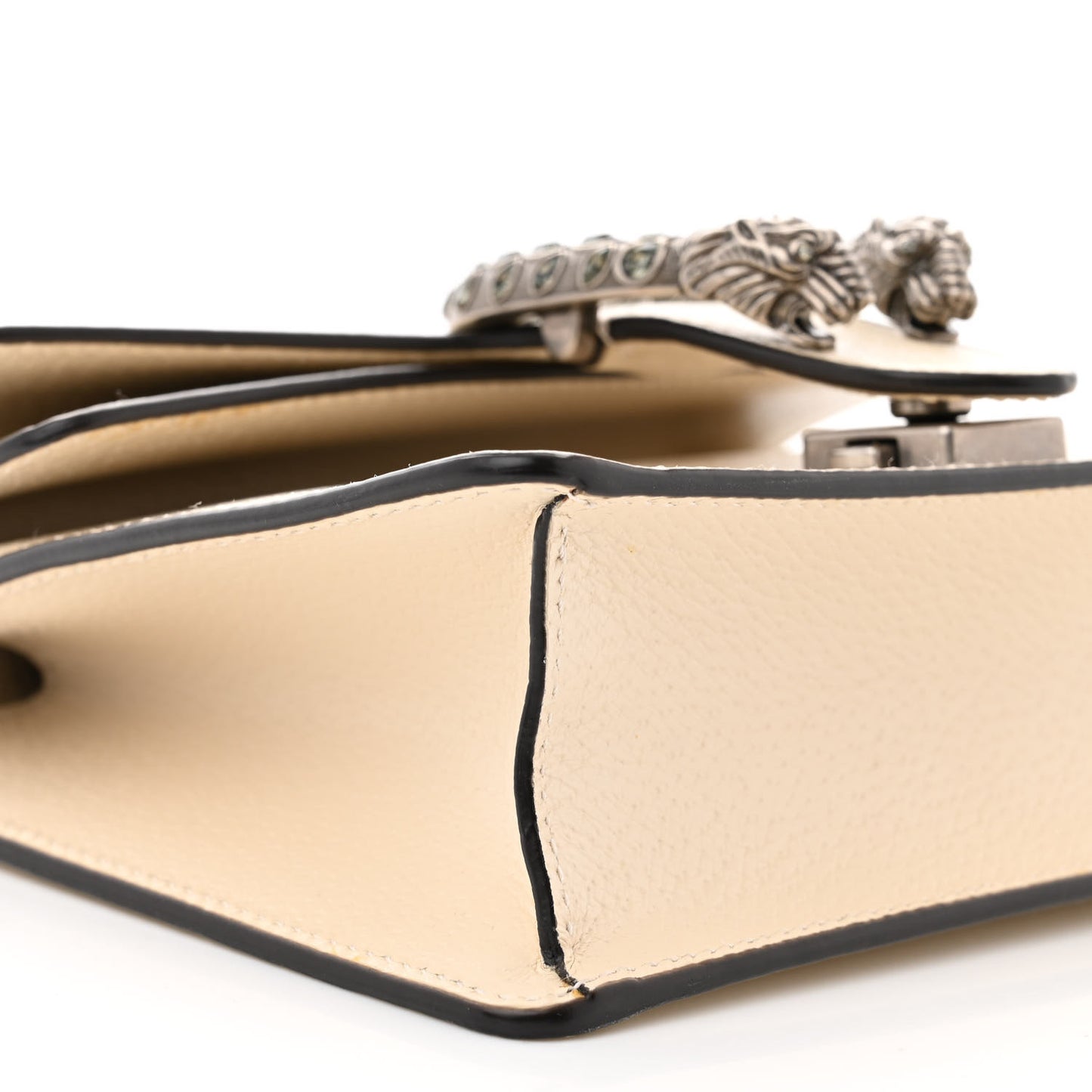 Textured Calfskin Crystal Mini Dionysus Shoulder Bag Mystic White