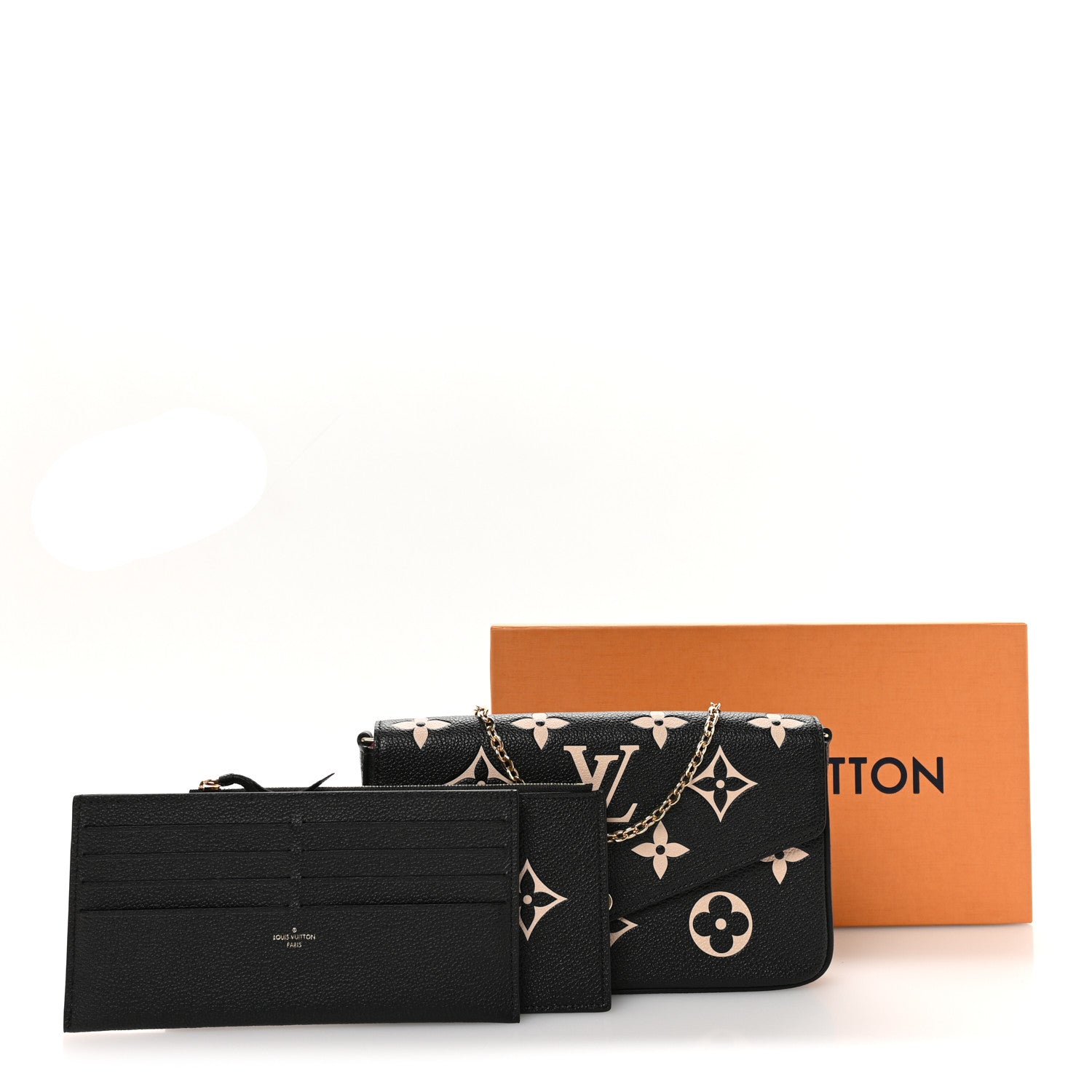 Louis Vuitton Empreinte Monogram Giant Felicie Pochette Black Beige 11 of 11