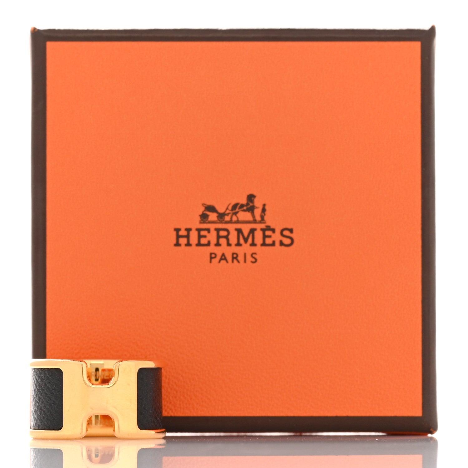 Hermes Madame Calfskin Large Olympe Ring M Black 6 of 6