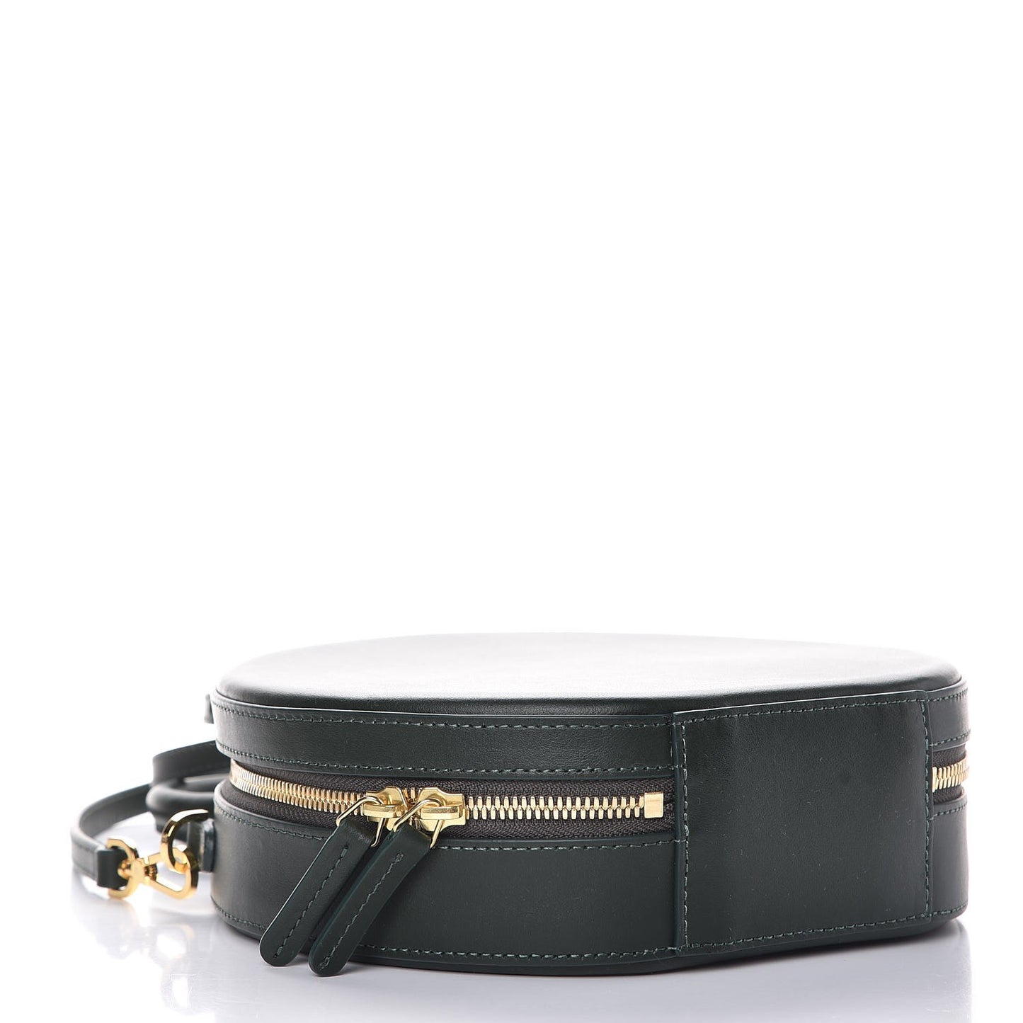 Calfskin Circle Crossbody Bag Moss